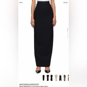 ANN DEMEULEMEESTER Black Nathalie X-Long Pencil Maxi Skirt